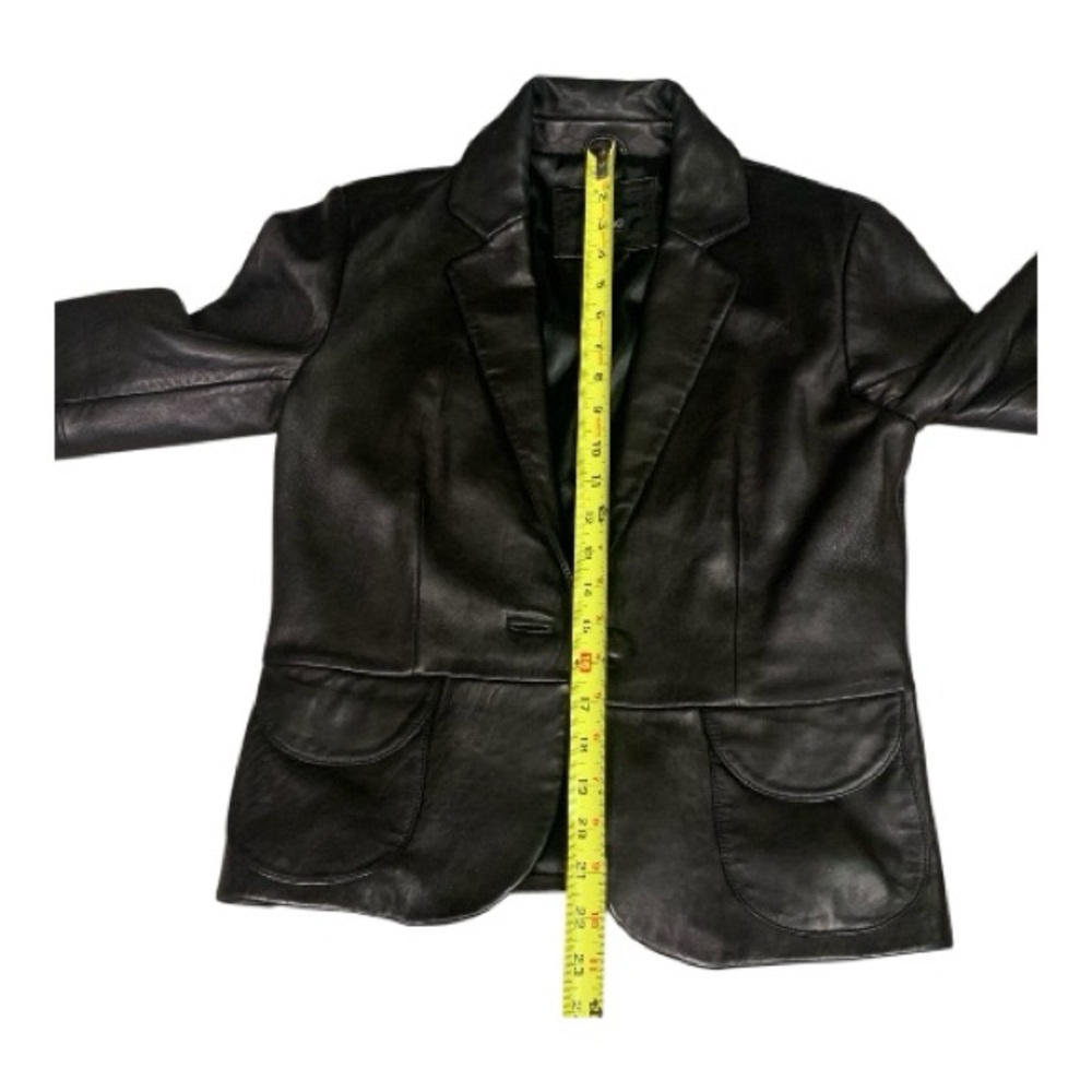 Mossimo Soft Tailored 100% Leather Jacket Moto Baddie Classic Size Small - Picture 9 of 12